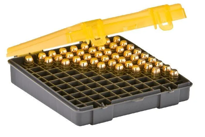 100-Count Handgun Ammo Case - .43 ACP, Dark Gray- Amber, Model #  122700