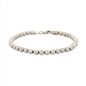 14K Gold Diamond Cut Ball Bracelet