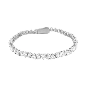 14K Gold Multi Shape Heart Lab Grown Diamond Tennis Bracelet