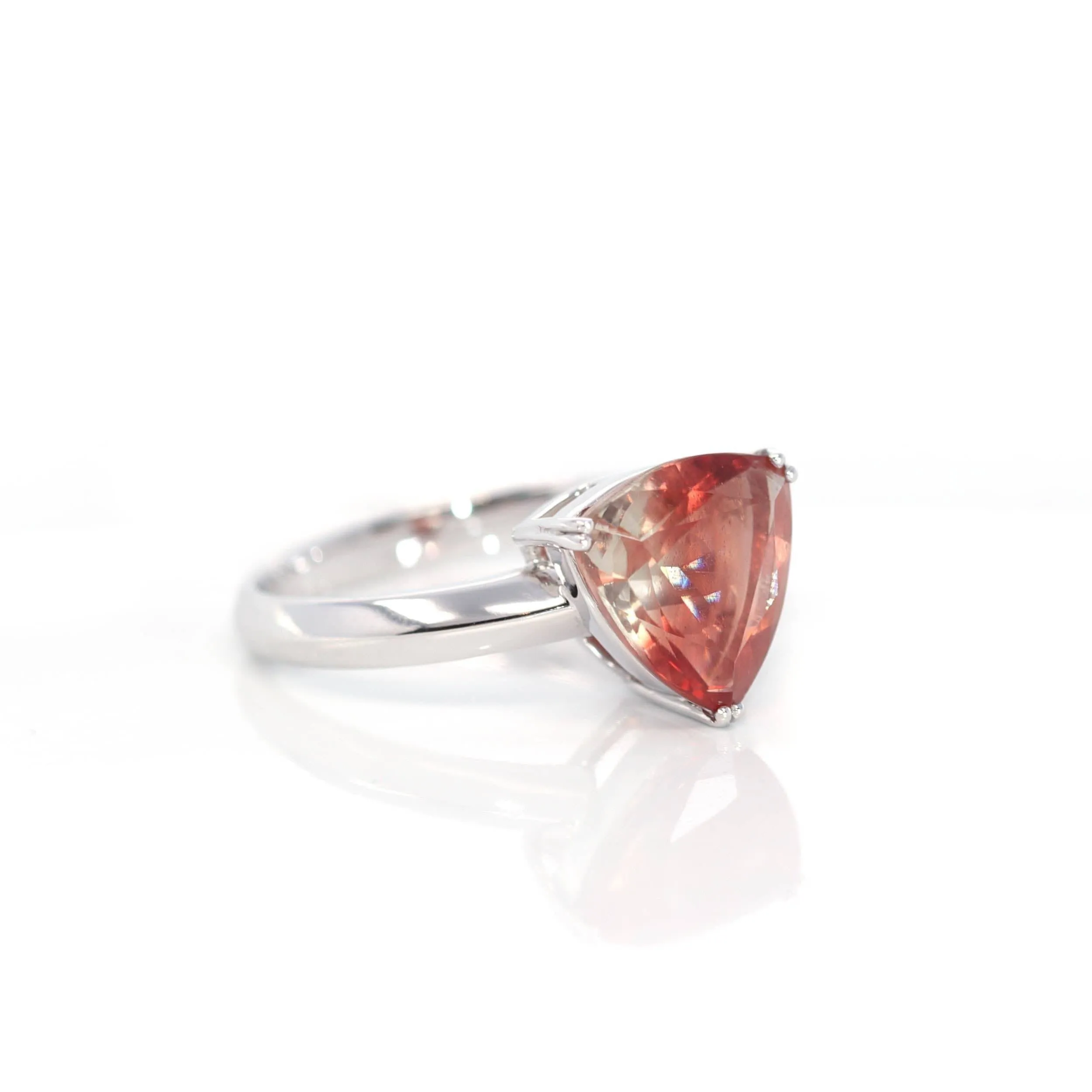 14k White Gold Oregon Sunstone Ring