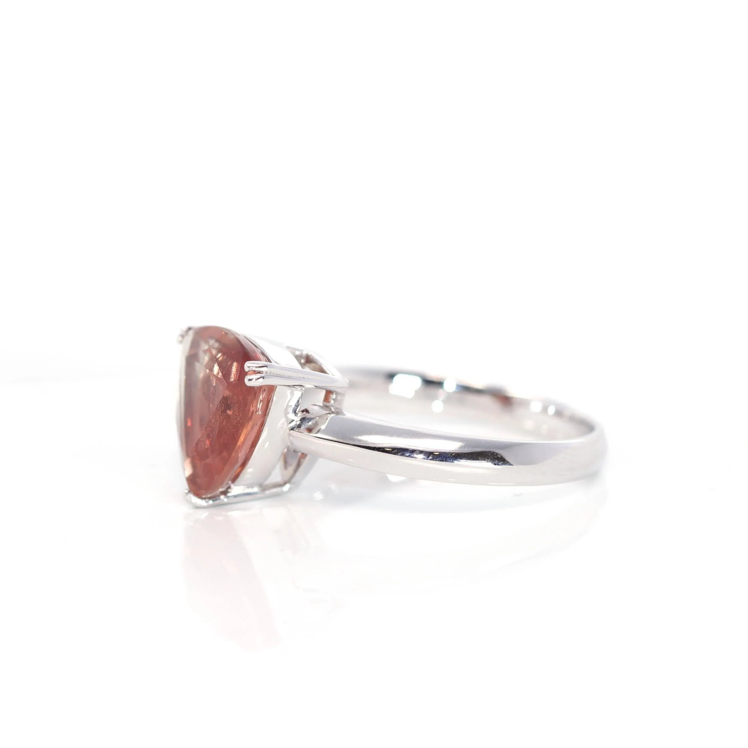 14k White Gold Oregon Sunstone Ring