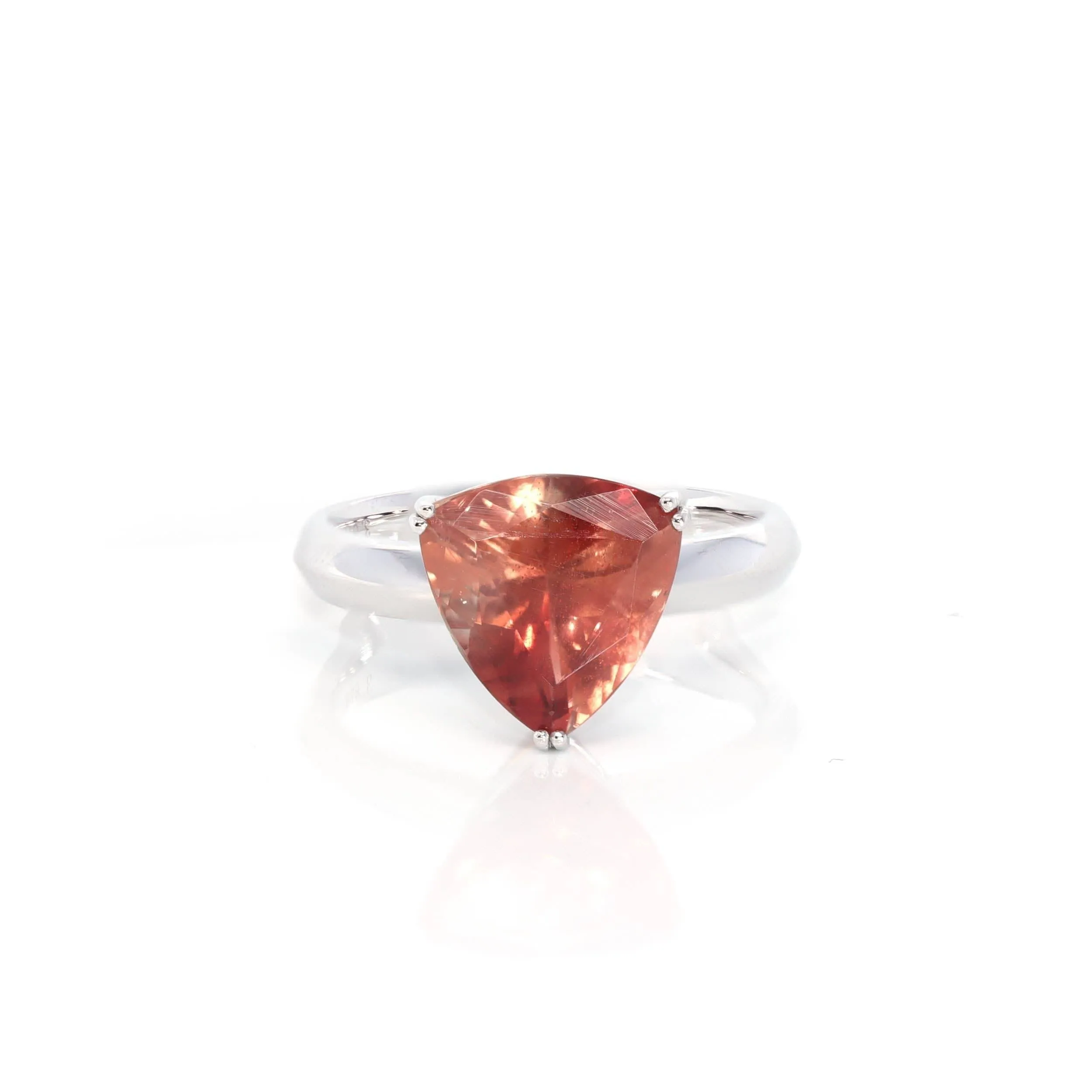 14k White Gold Oregon Sunstone Ring