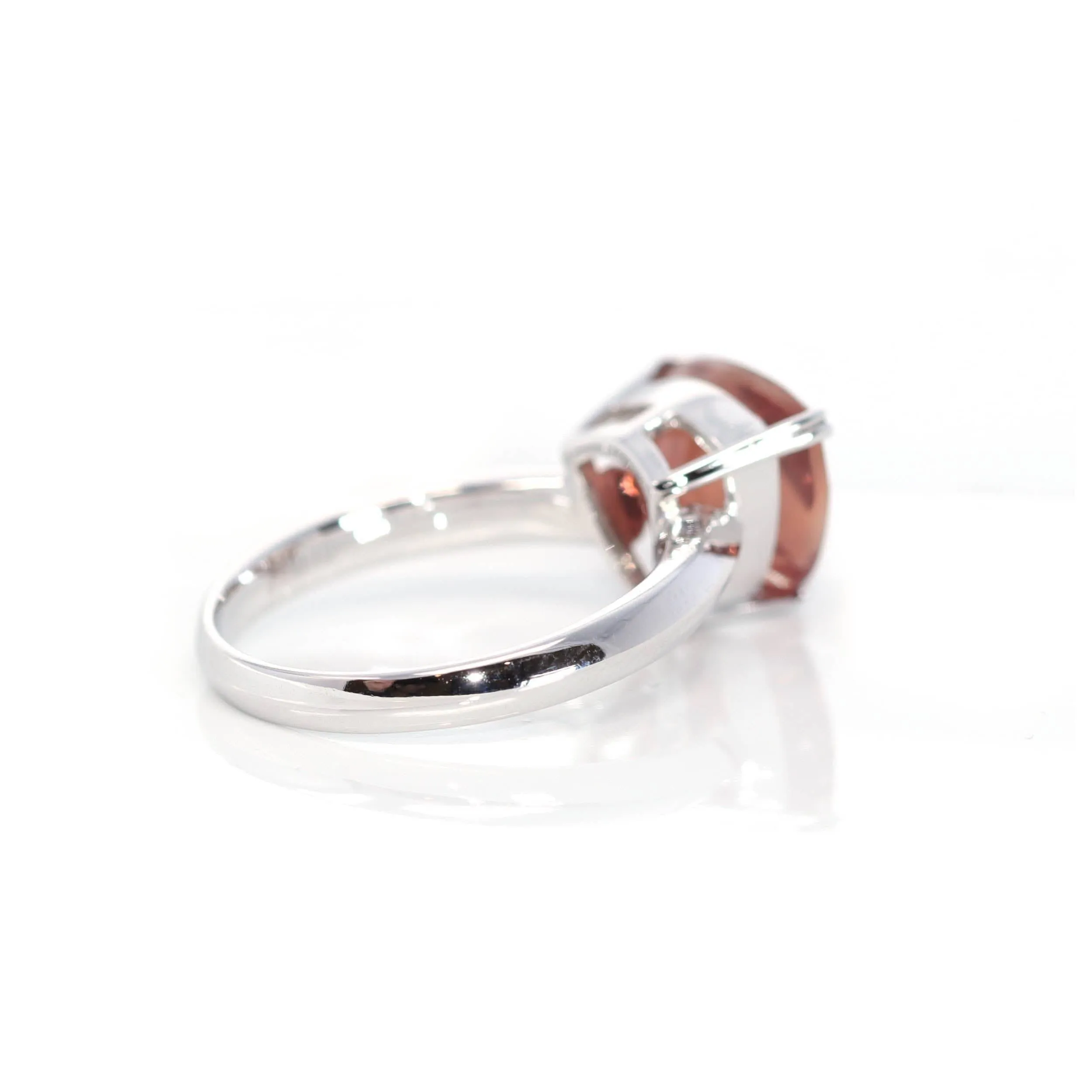 14k White Gold Oregon Sunstone Ring