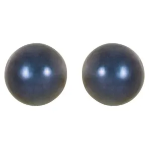 14K Yellow 6 mm Cultured Black Akoya Pearl Earrings