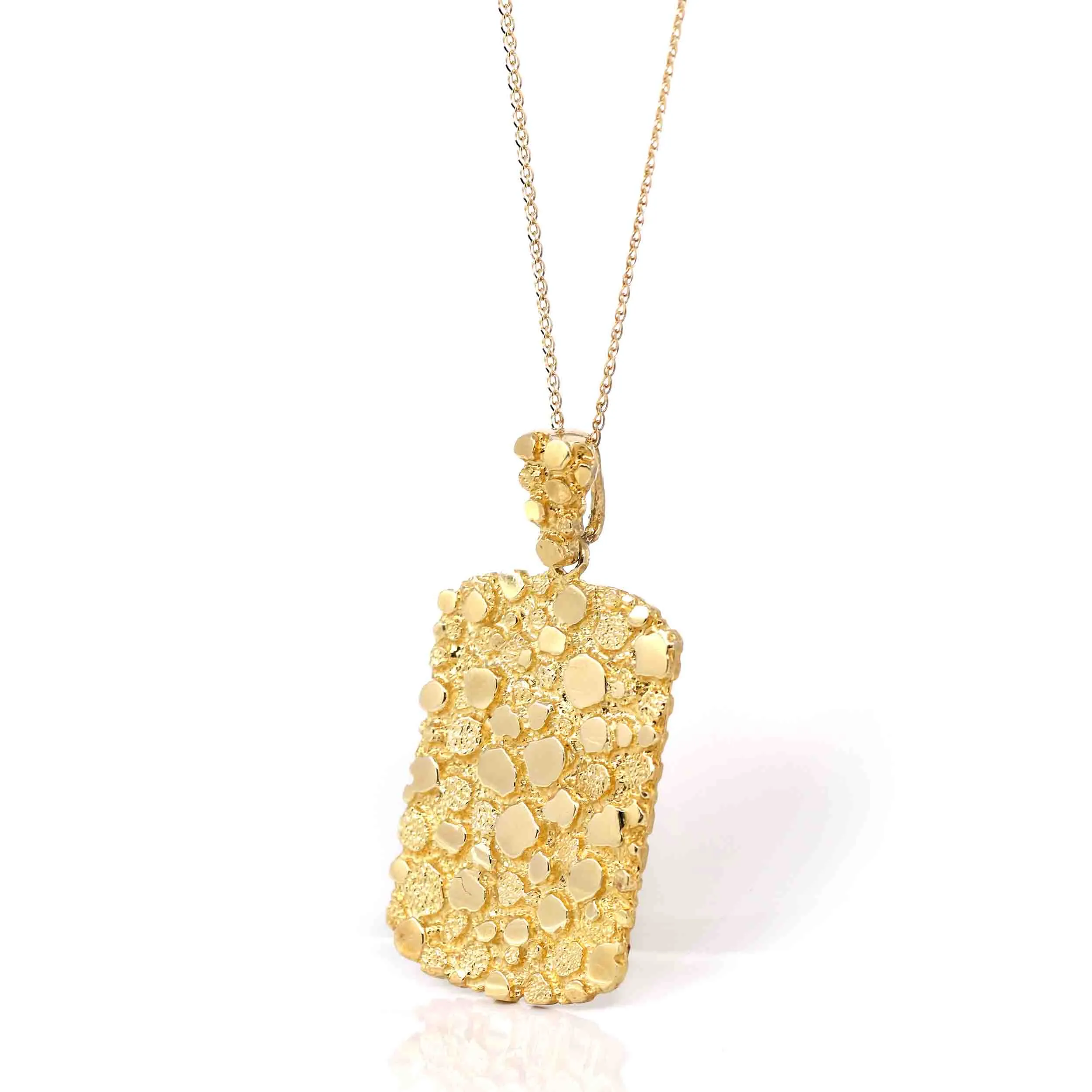 14k Yellow Gold Nugget Pendant