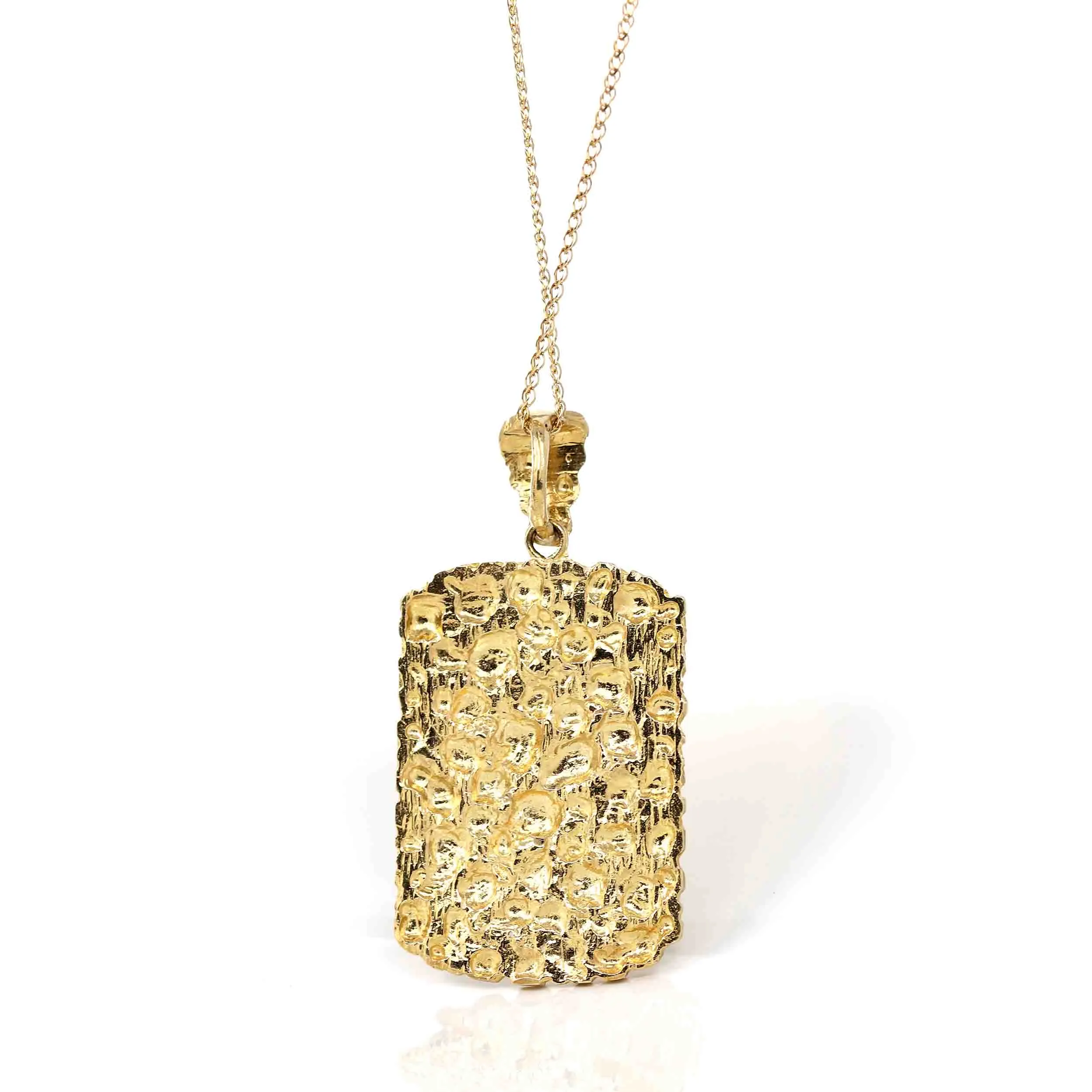 14k Yellow Gold Nugget Pendant