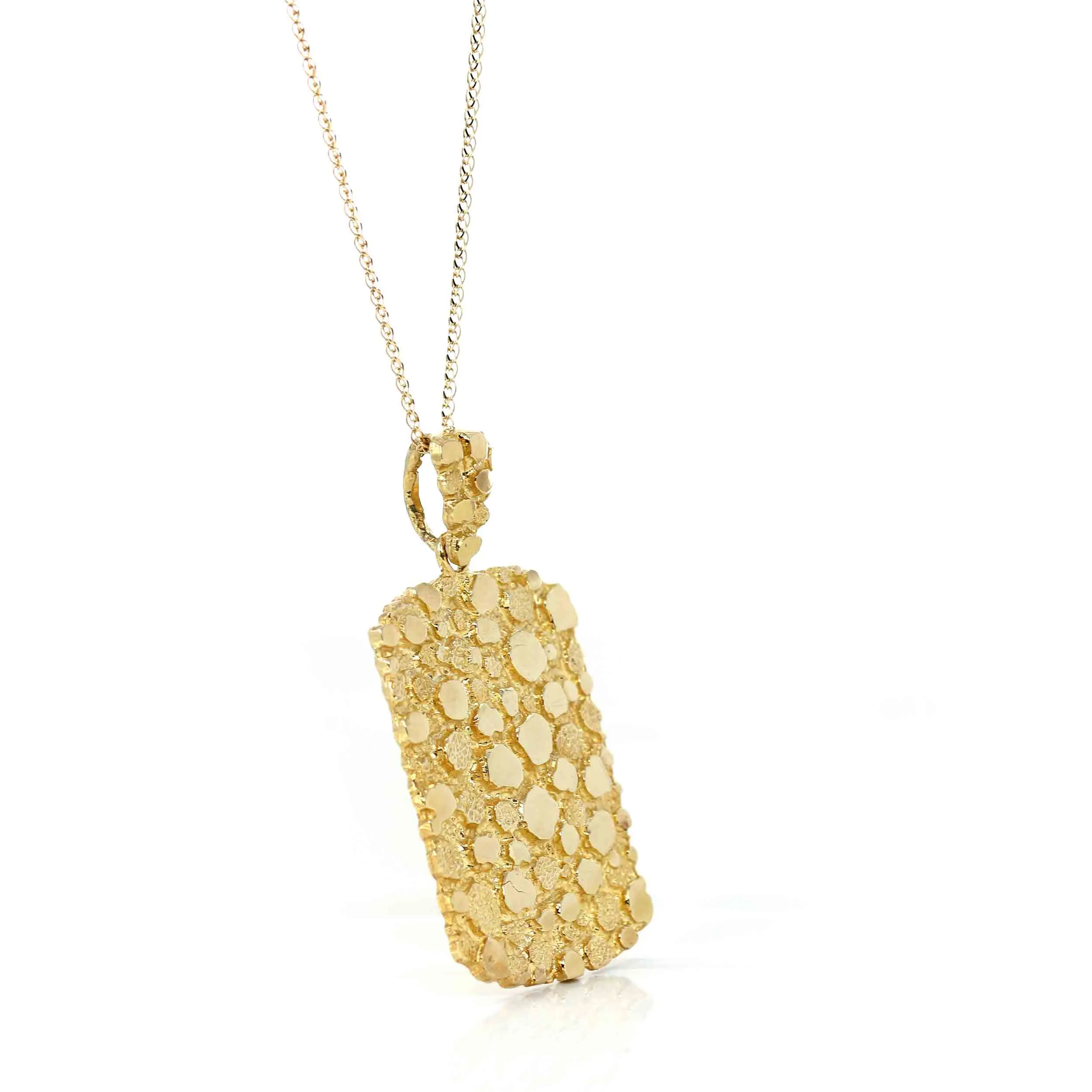 14k Yellow Gold Nugget Pendant