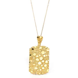 14k Yellow Gold Nugget Pendant