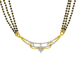 18K Yellow Gold Diamond Mangalsutra Necklace W/ 0.34ct VS-SI Diamonds