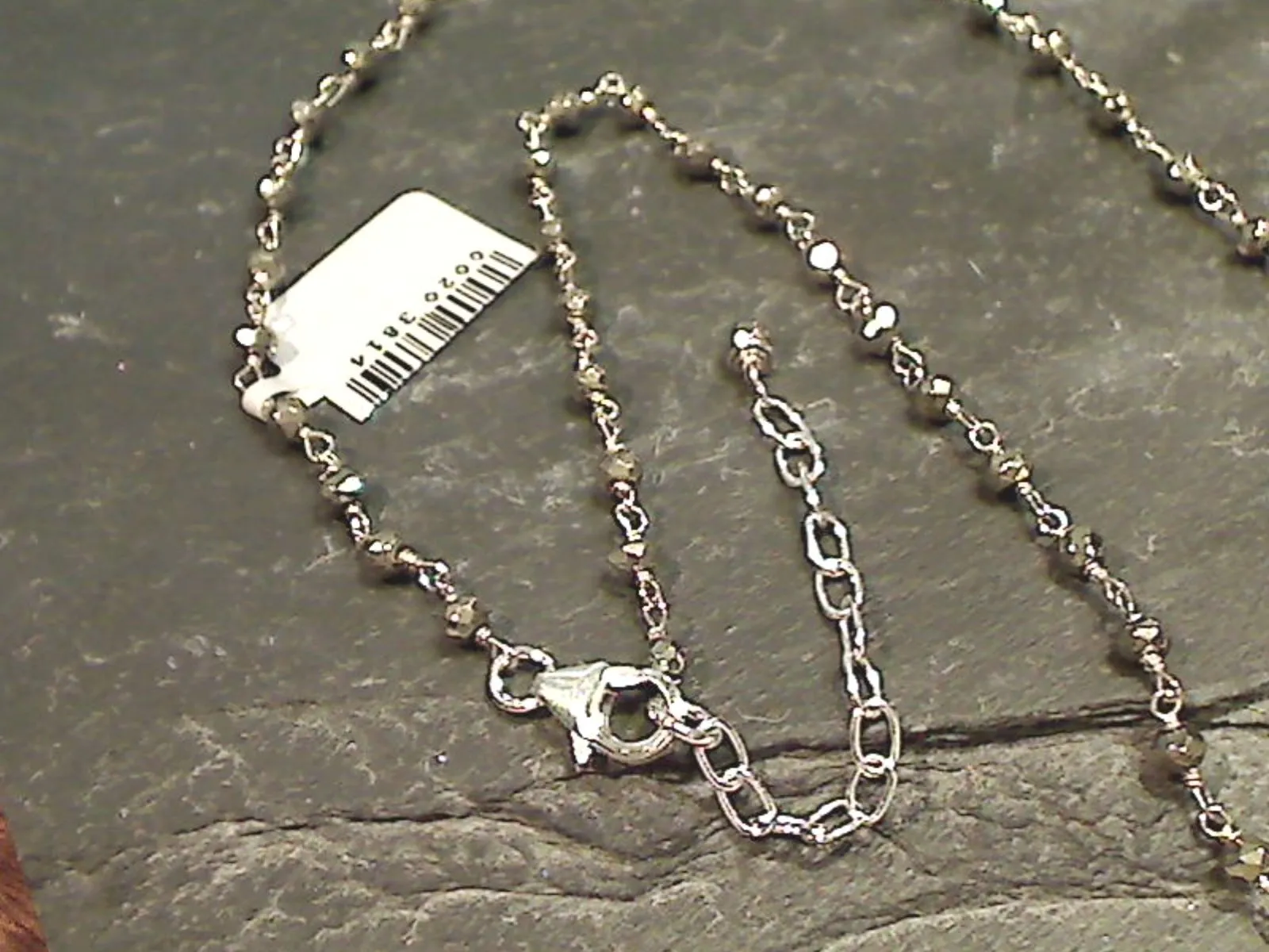 18" - 20" Pyrite, Sterling Silver Necklace