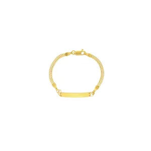 22K Yellow Gold Link peace Graceful Baby Bracelet, 3.3 grams