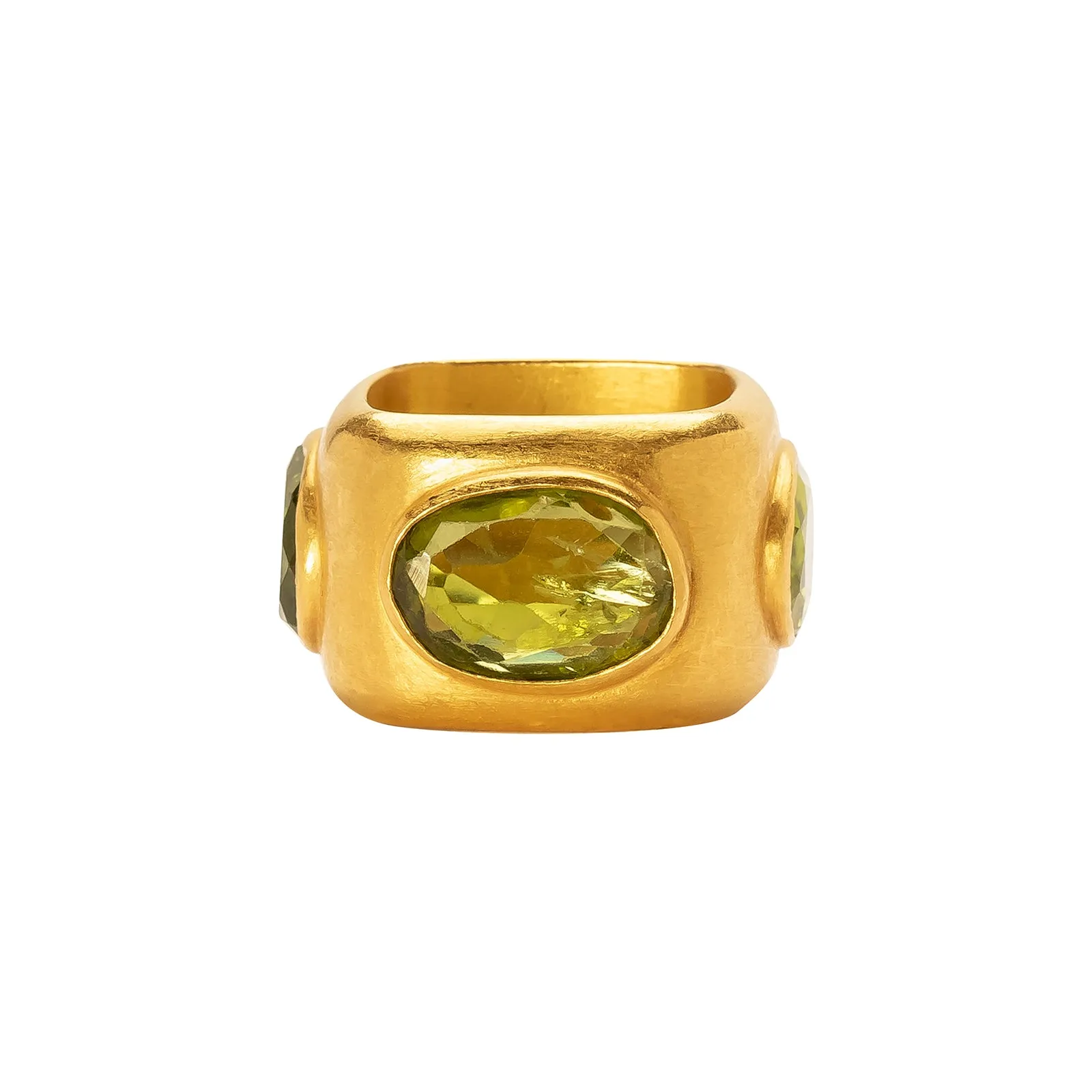 4-Sided Peridot Ring