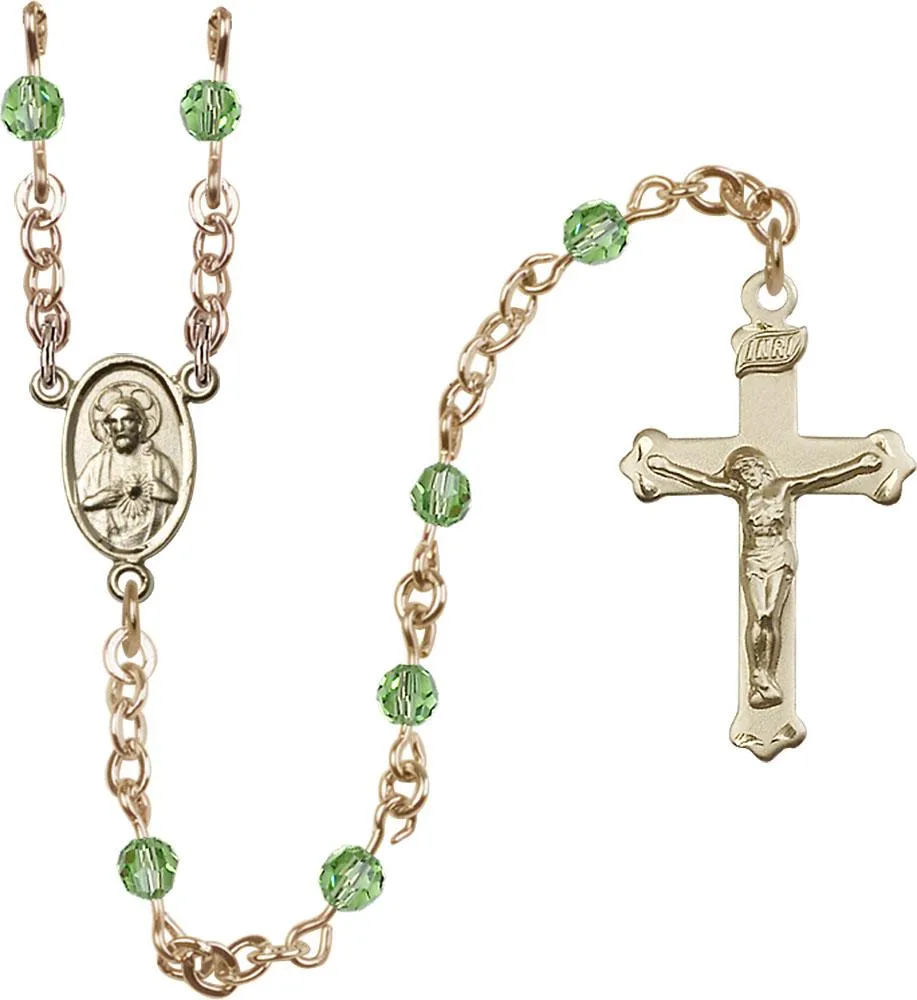 4mm Peridot Swarovski Rosary