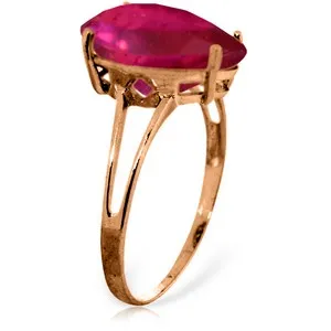 5 Carat 14K Solid Rose Gold Sensuality Ruby Ring