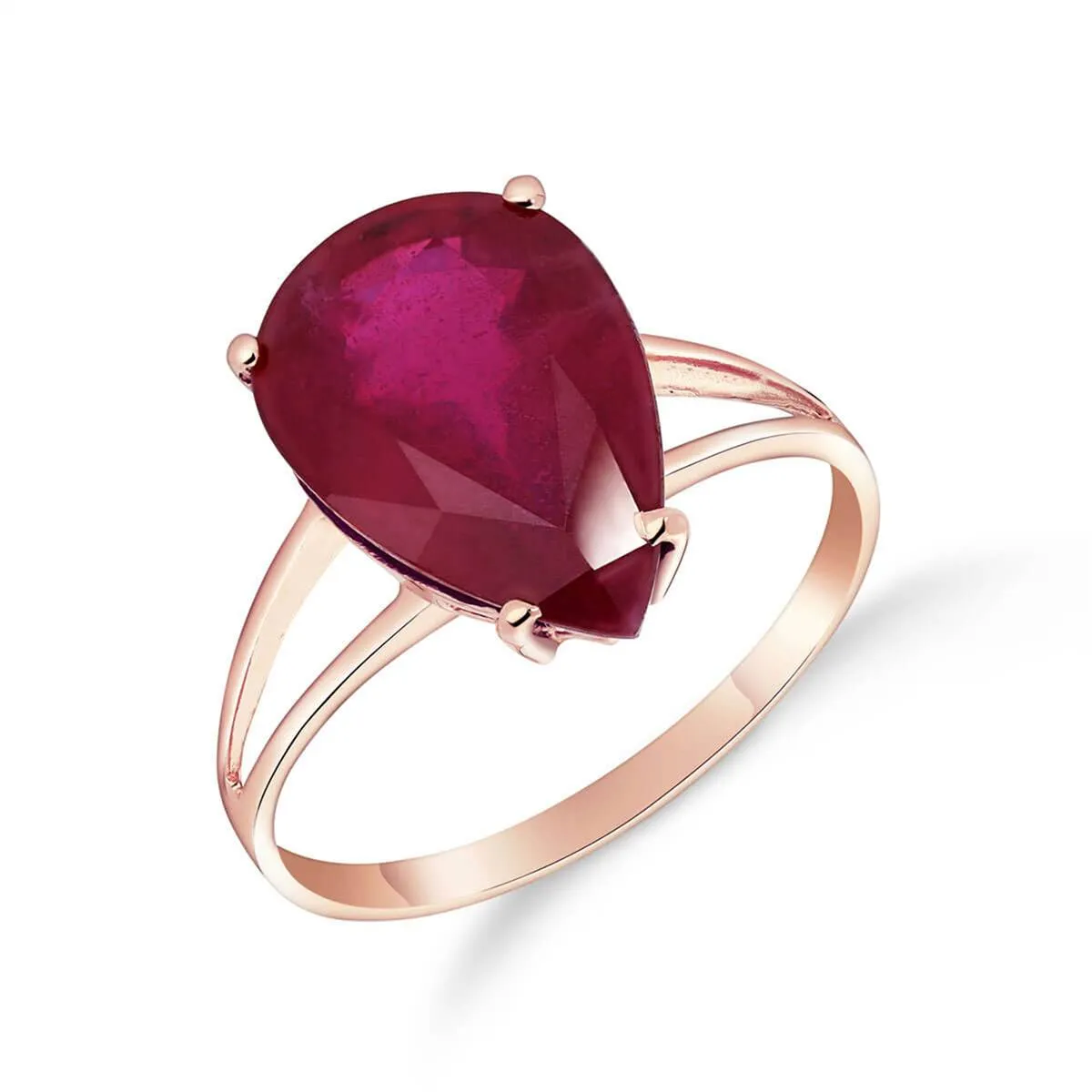 5 Carat 14K Solid Rose Gold Sensuality Ruby Ring