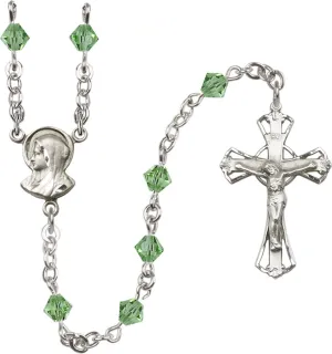 5mm Peridot Swarovski Rundell-Shaped Rosary