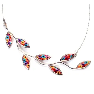 925 Sterling Silver Large Olive Leaf Necklace Pendant