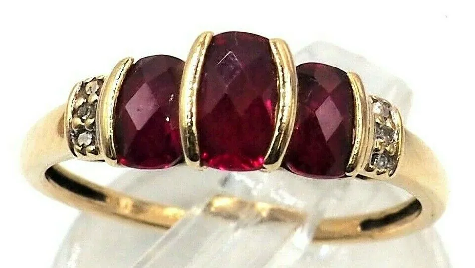 9ct Yellow Gold Ruby Ring