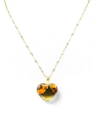 AMBER HEART PENDANT