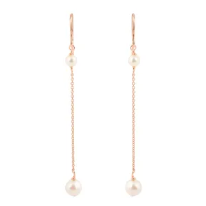 Annabel Rose Gold Bridal Earrings