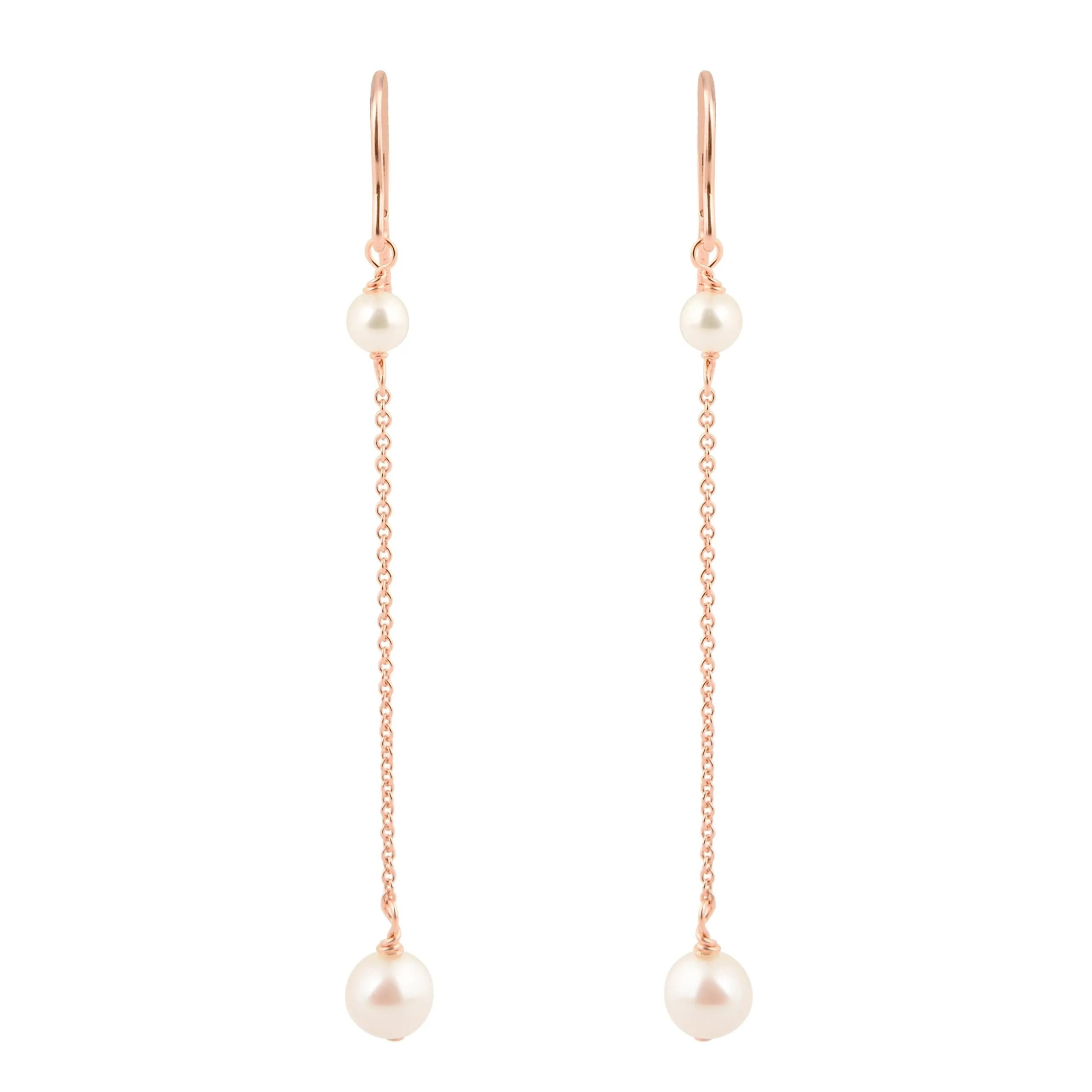 Annabel Rose Gold Bridal Earrings