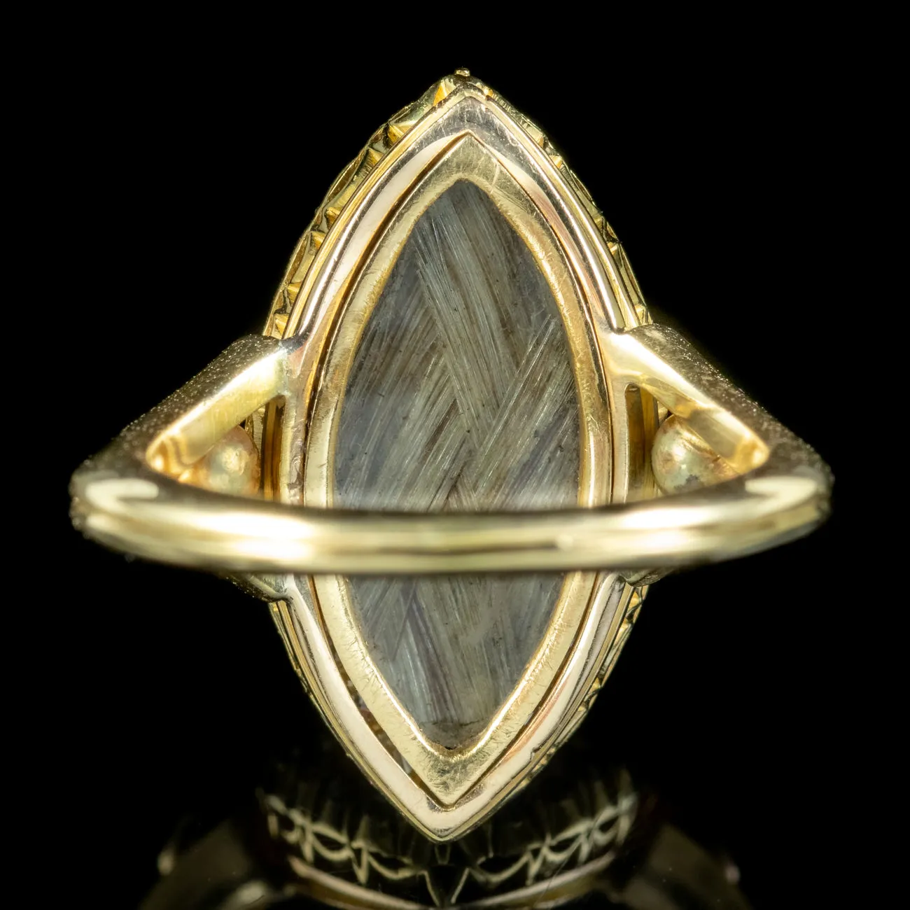 Antique Victorian Moonstone Diamond Navette Ring 2.20ct Moonstone