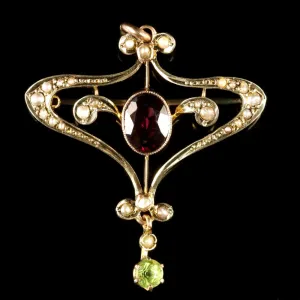 Antique Victorian Suffragette Brooch 9Ct Gold Circa 1900