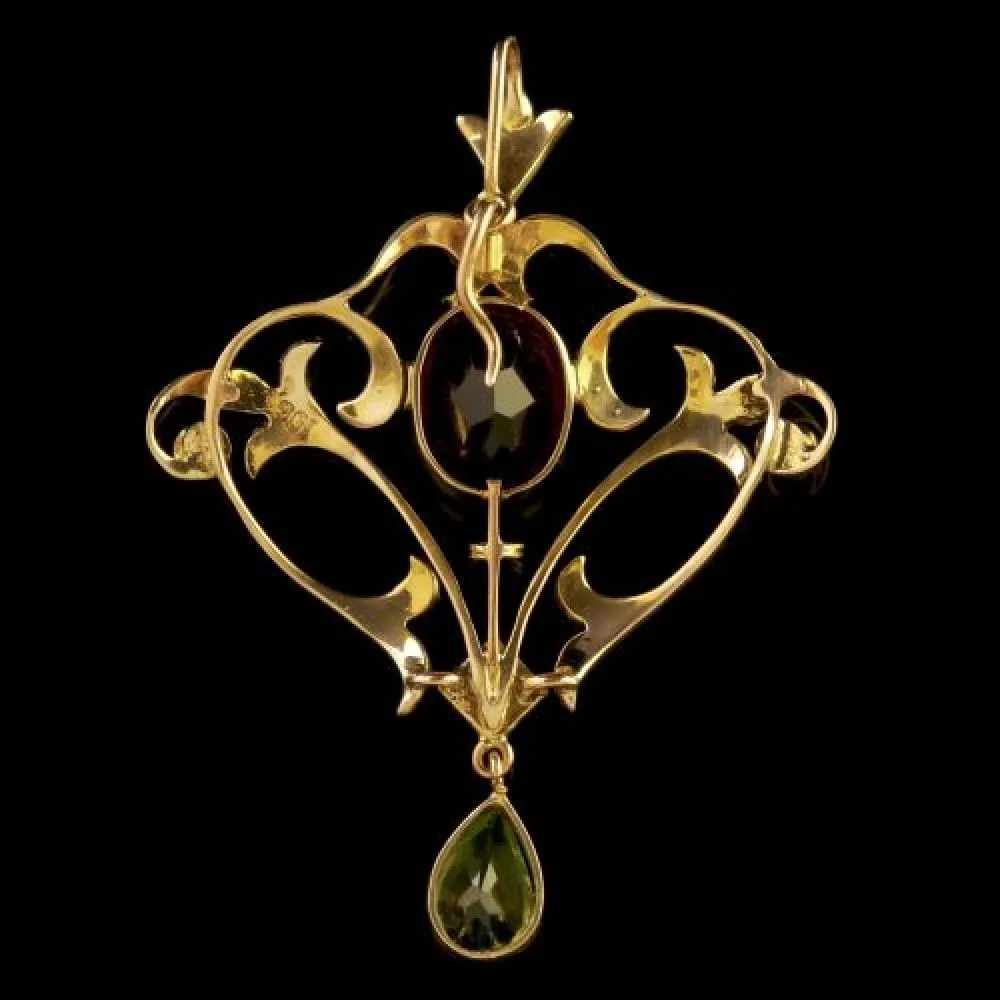 Antique Victorian Suffragette Gold Pendant 9ct Gold Circa 1900