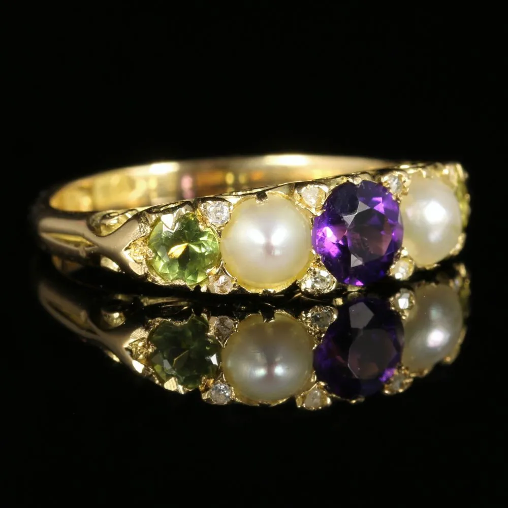 Antique Victorian Suffragette Ring 18Ct Gold Circa 1900.