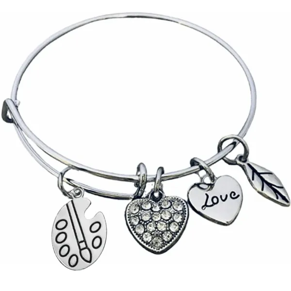 Art Charm Bangle Bracelet