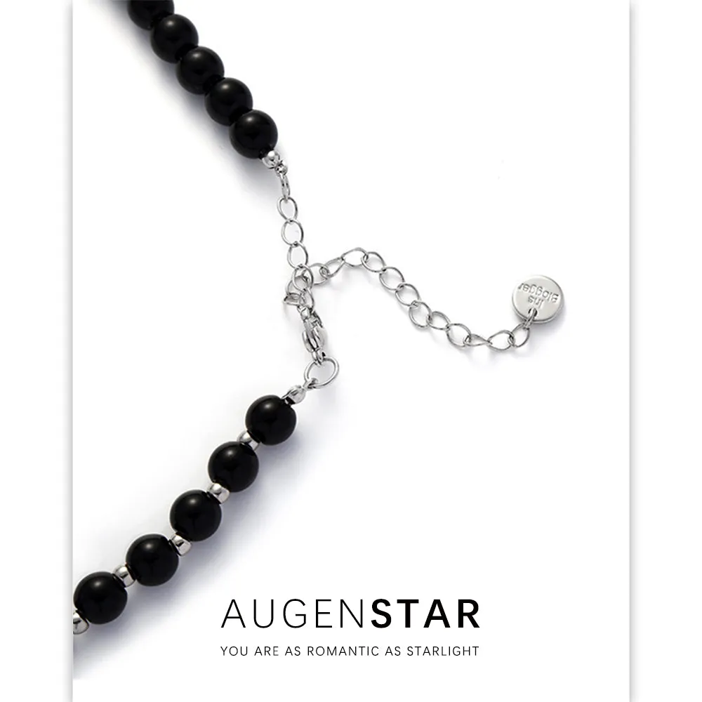 ASR | Four Pointed Star Black Beaded Necklace