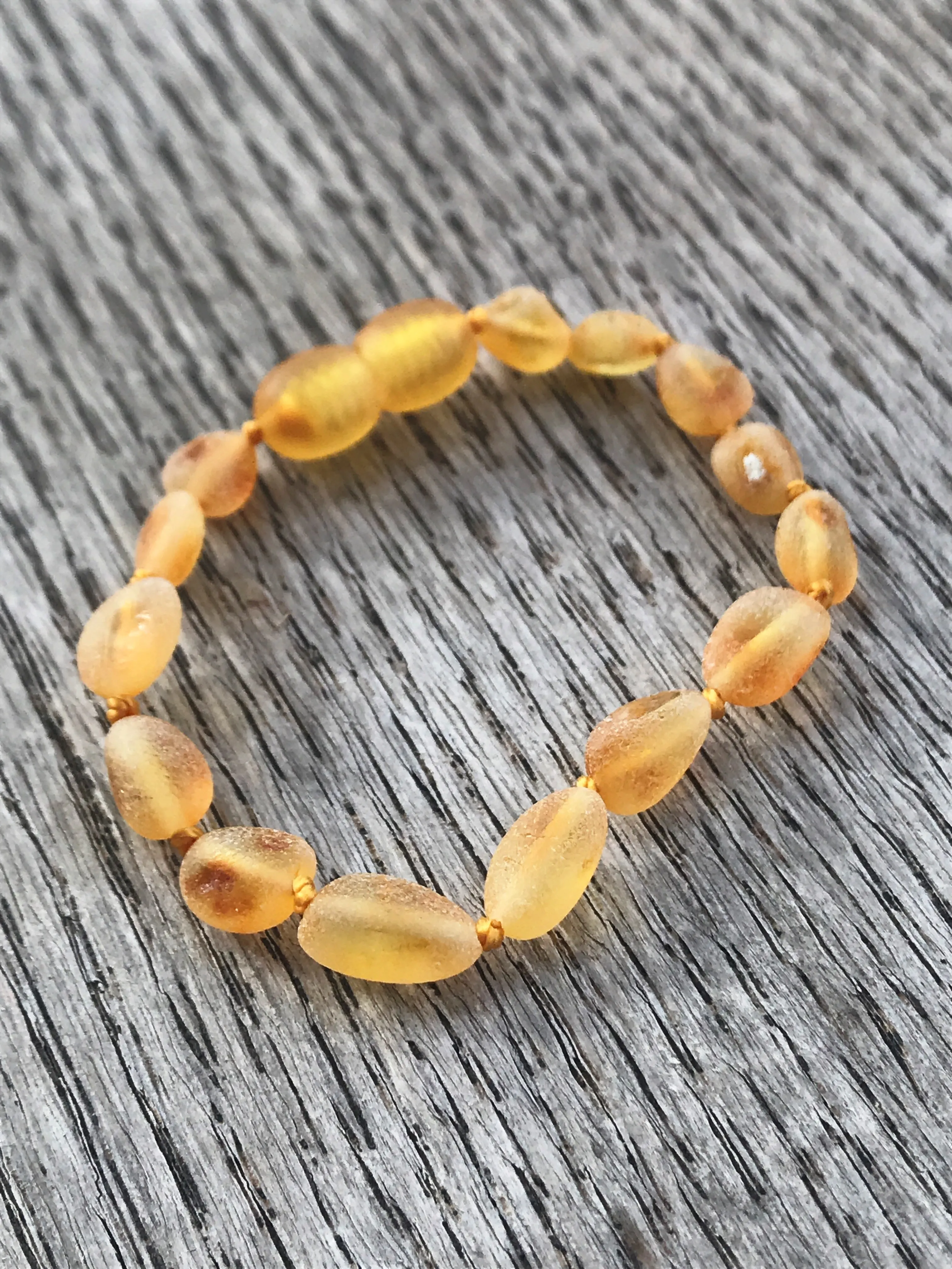 Baltic amber teething anklet