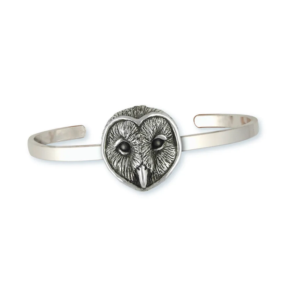 Barn Owl Bracelet Jewelry Sterling Silver Handmade Bird Bracelet OW3-CB