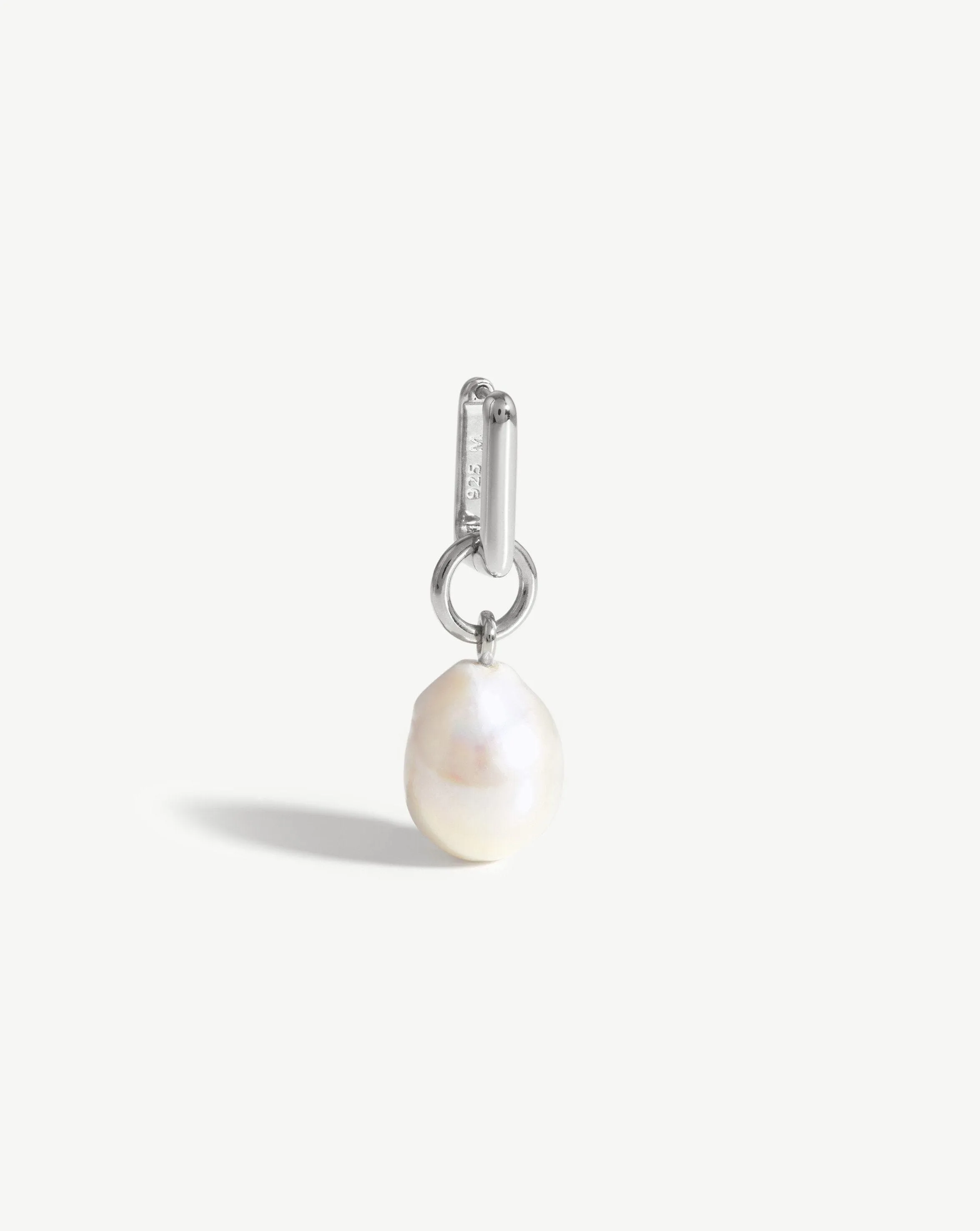 Baroque Pearl Single Ovate Earring | Sterling Silver/Pearl