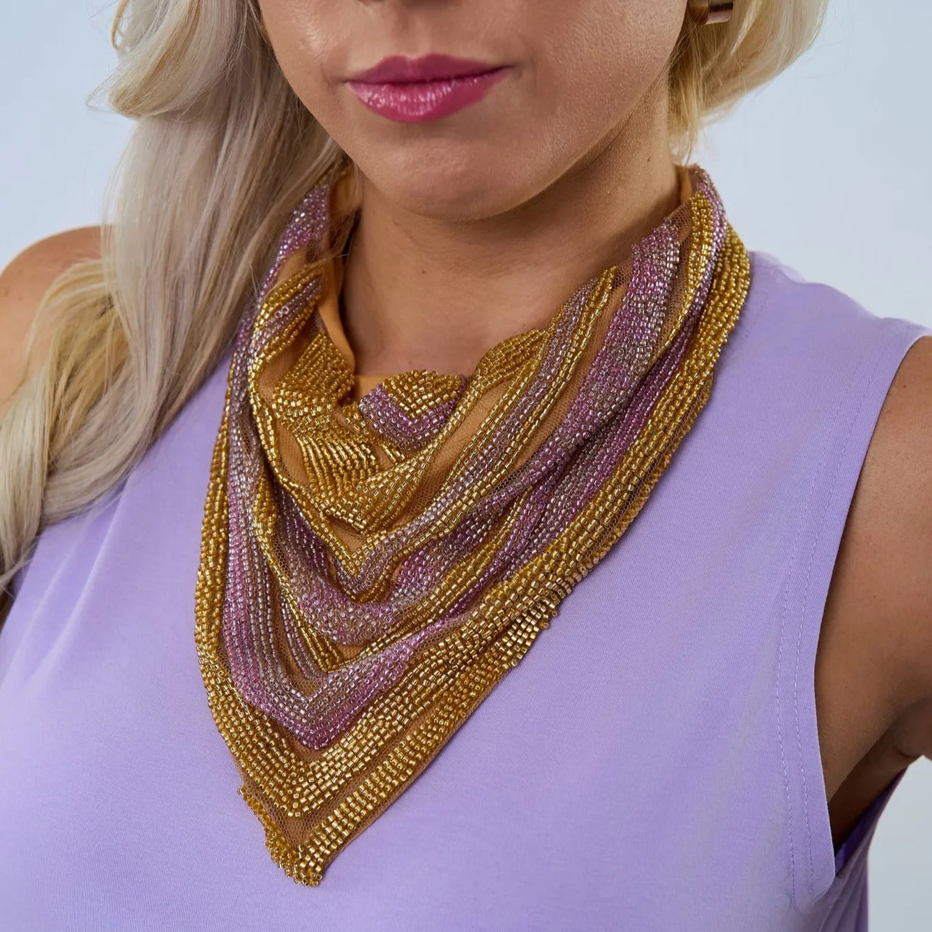 Beaded Handkerchief Necklace