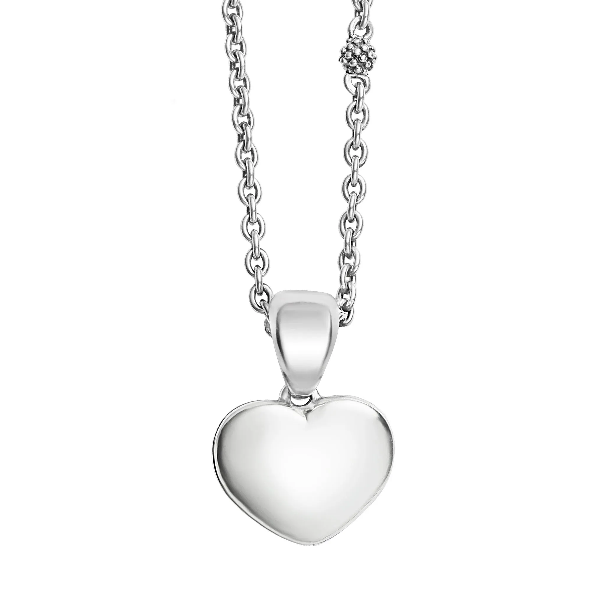 Beloved Fluted Heart Pendant Necklace