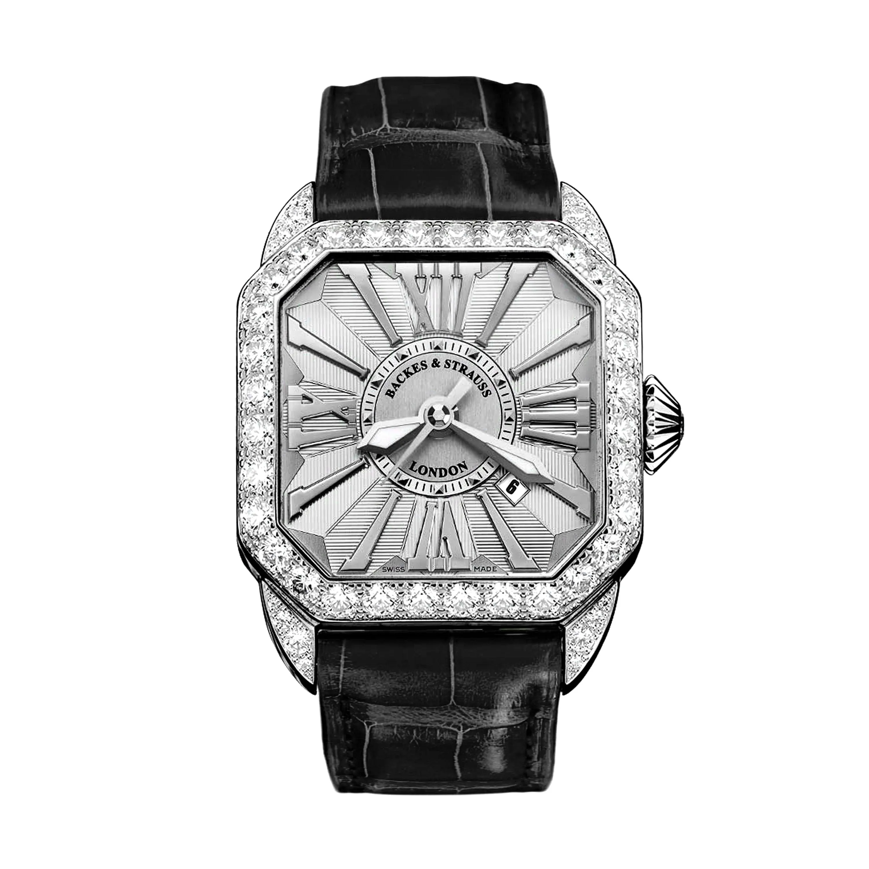 Berkeley 40 Luxury Diamond Watch for Men - 40 mm 18kt White Gold - Backes & Strauss