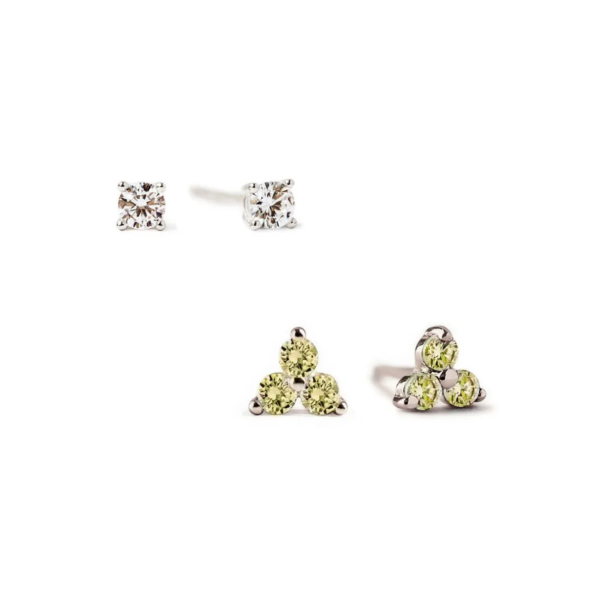 Birthstone Studs Set Peridot