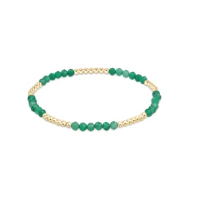 Blissful Pattern 2.5mm Bead Bracelet - Green Onyx by enewton