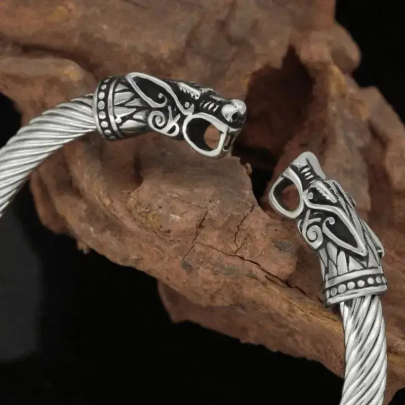 Bracelet Bikers Viking Dragons Enflammés