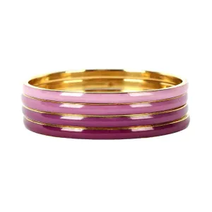 BuDhaGirl | Set of Four | Krishna Bangles in Amethyst