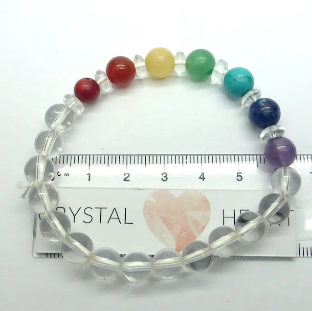 Chakra Gemstone Stretch Bead Bracelet