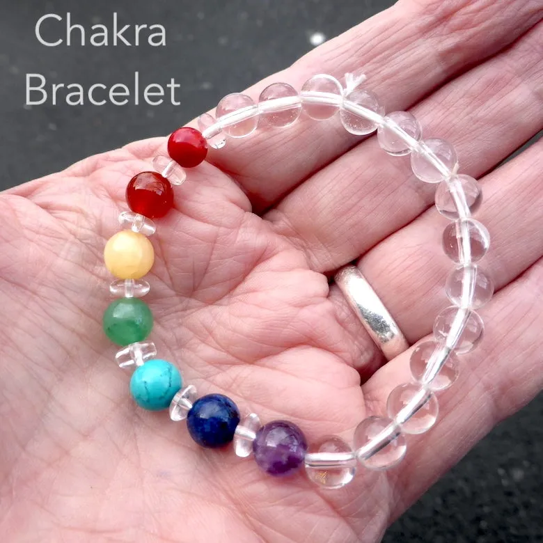 Chakra Gemstone Stretch Bead Bracelet