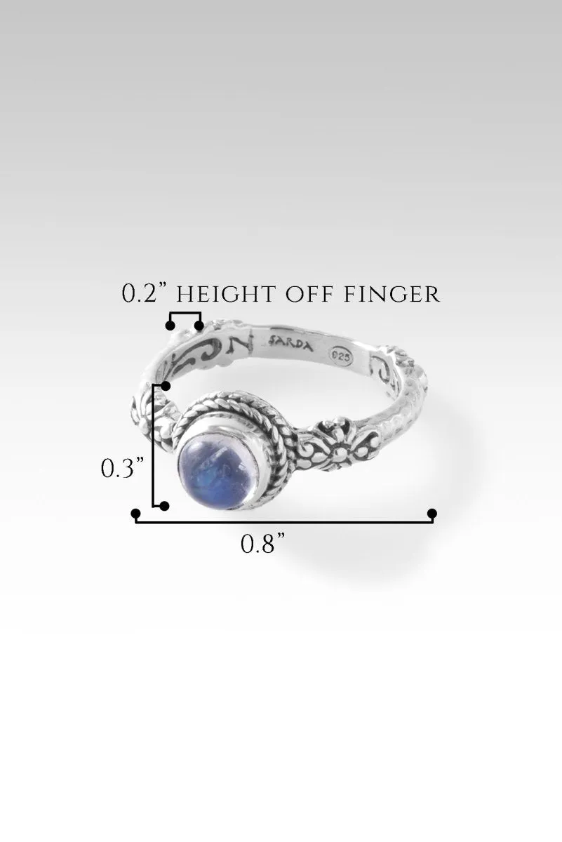 Cheerful Heart Ring™ in Rainbow Moonstone