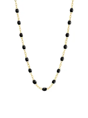 Classic Gigi Black Resin Yellow Gold Necklace