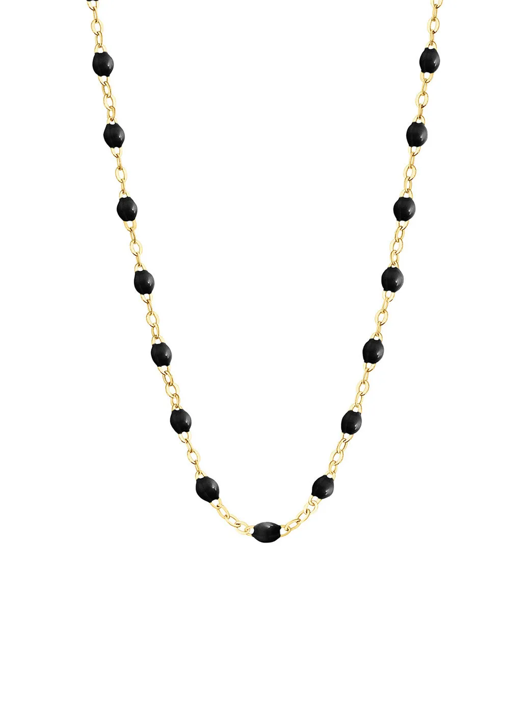 Classic Gigi Black Resin Yellow Gold Necklace