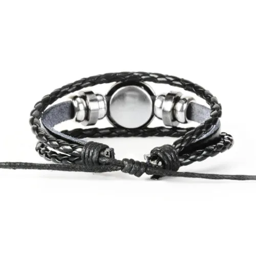 Classy Men Aries Zodiac Symbol Bracelet