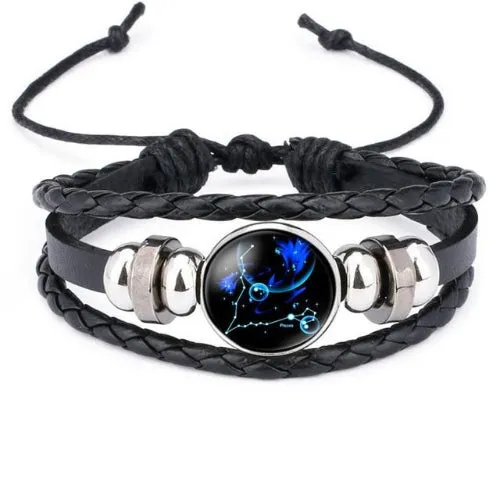 Classy Men Pisces Constellation Zodiac Bracelet