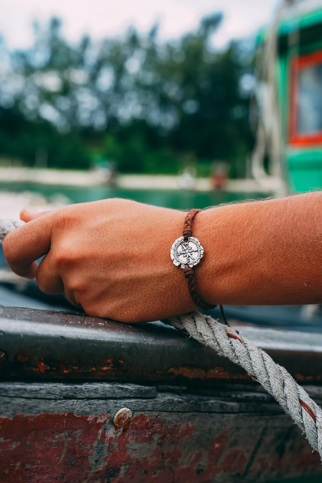 Compass Coin Bracelet