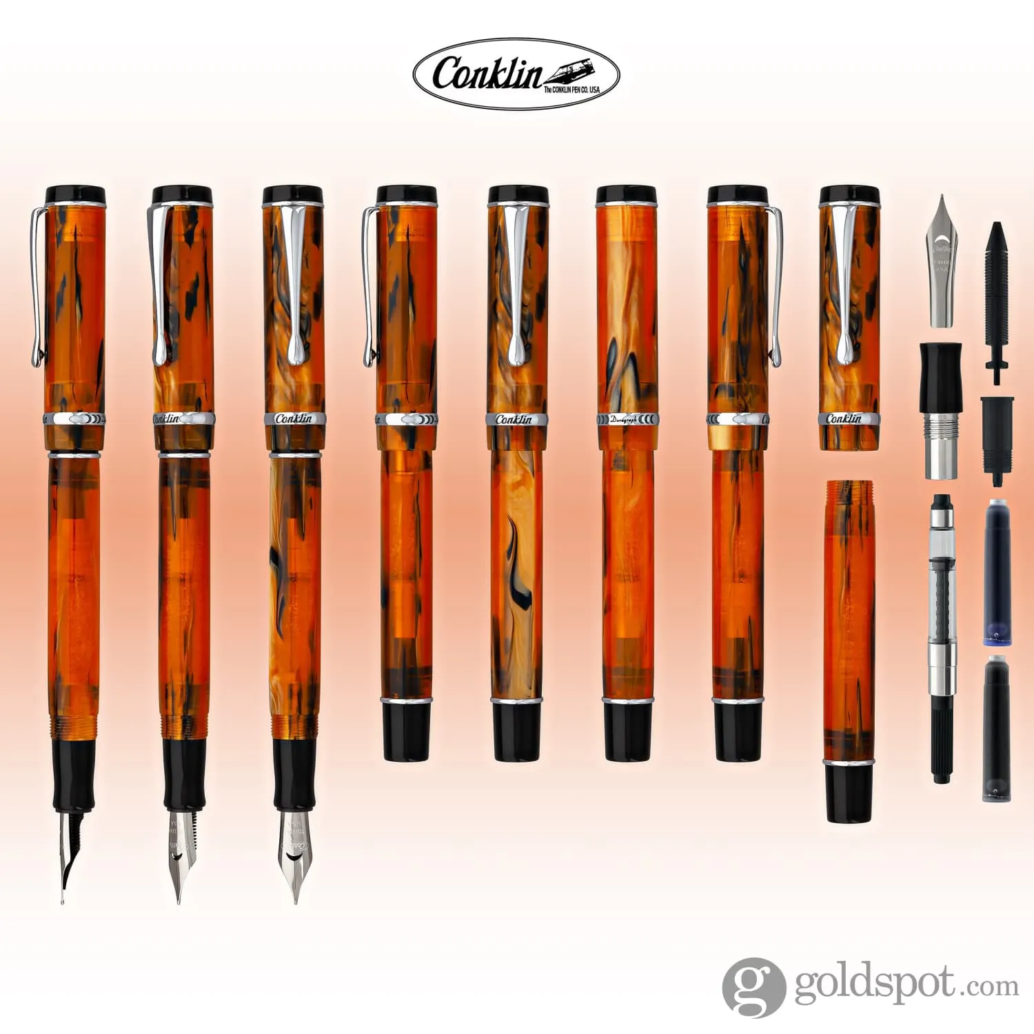 Conklin Duragraph Fountain Pen in Amber